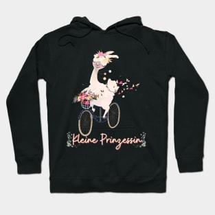 Alpaka Fahrrad Kleine Prinzessin Blumen Süß.png Hoodie